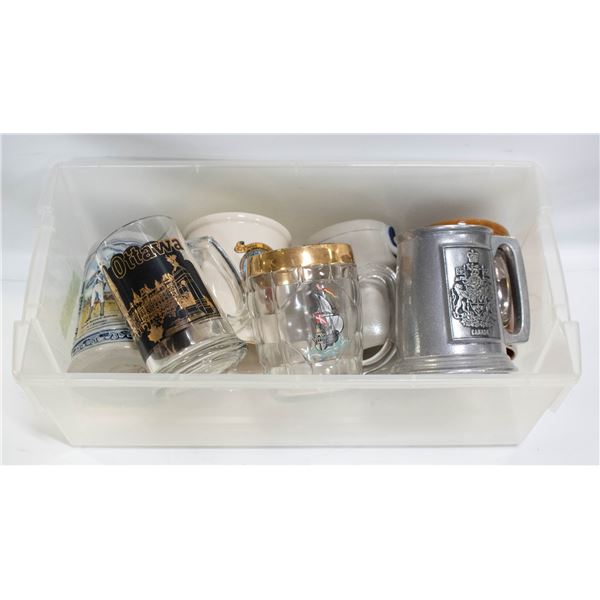LOT OF VARIOUS BEER STEINS