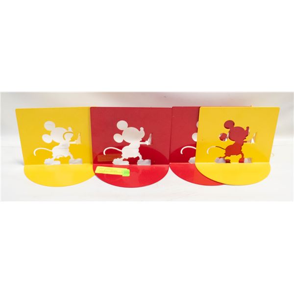 RED MICKEY MOUSE BOOK ENDS STAND