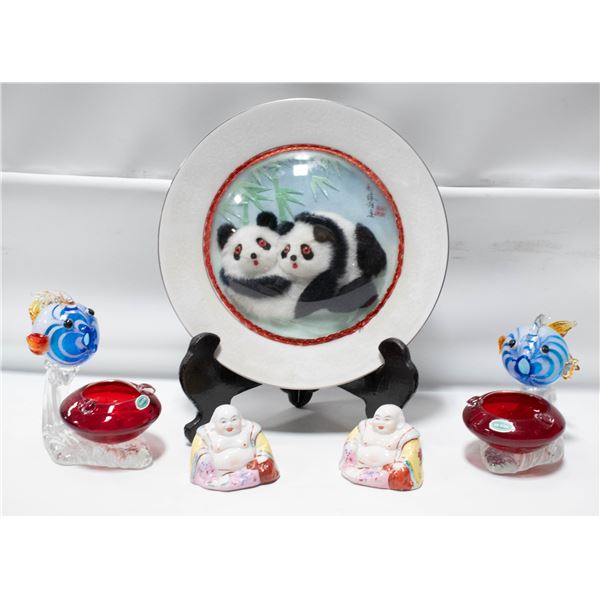 3D PANDA DECOR PLATE WITH STAND/HOLDER +
