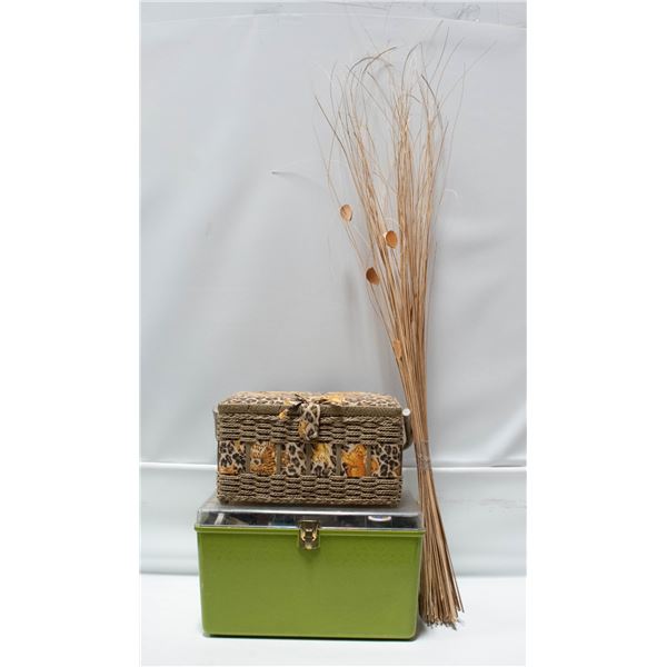 2 VINTAGE SEWING BOXES PLUS CONTENTS