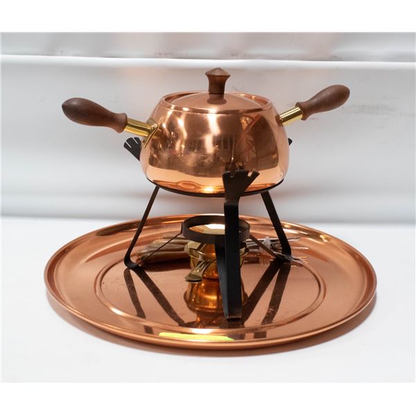 FONDUE SET (COPPER)