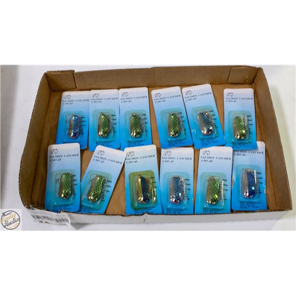12 NEW ASSORTED FISHING HOOKS JACKFISH/SALMON