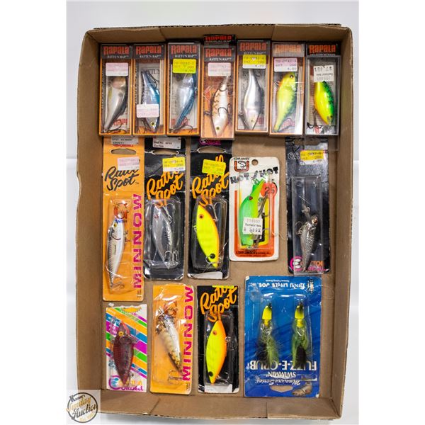 LOT OF 16 VINTAGE LURES IN ORIGINAL PACKAGES
