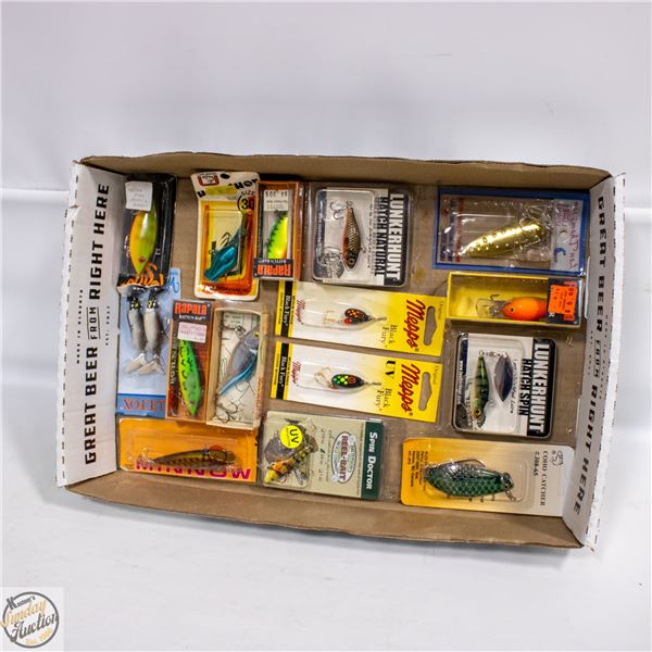 LOT OF 15 LURES IN ORIGINAL PACKAGES