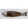 Image 1 : WOOD AND METAL FISH BOARD. WALL MOUNTED