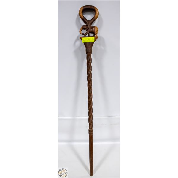 VINTAGE HAND-CARVED EAST AFRICAN KENYA HARDWOOD