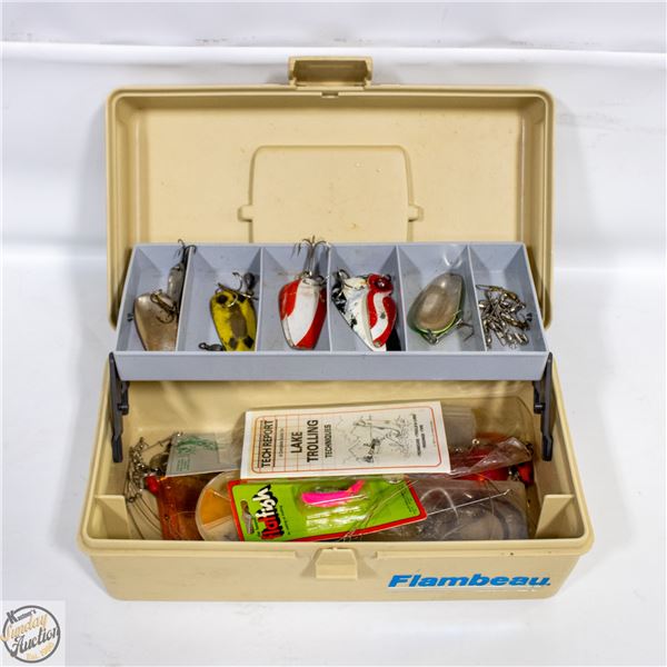 FLAMBEAU FISHING TACKLE BOX WITH TACKLE