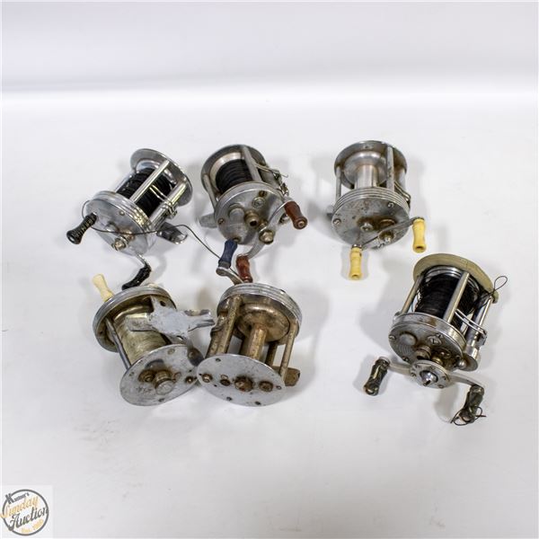 6 ASSORTED FISHING REELS