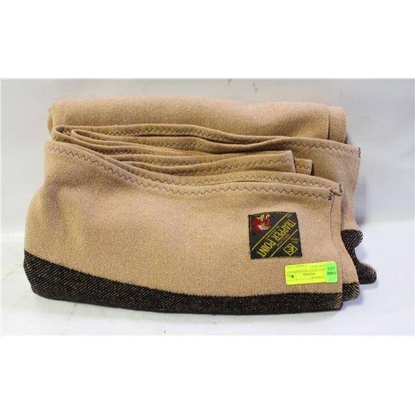 FULL SIZE HEAVY TRAPPER POINT WOOL BLANKET
