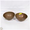 Image 1 : TWO VINTAGE COPPER MIXING BOWLS