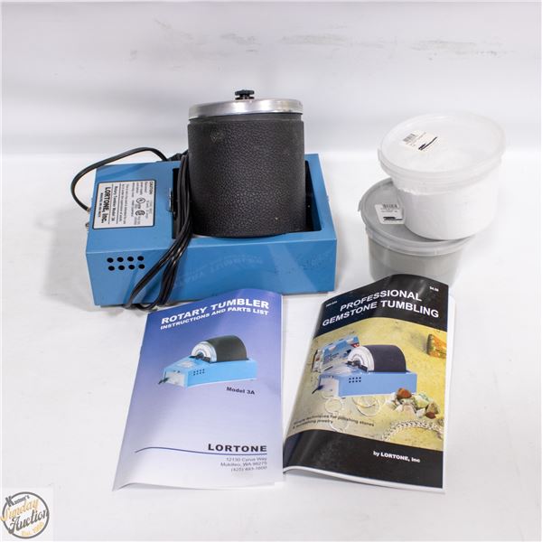 ROCK TUMBLER AND POLISHER W/MEDIA WORKING