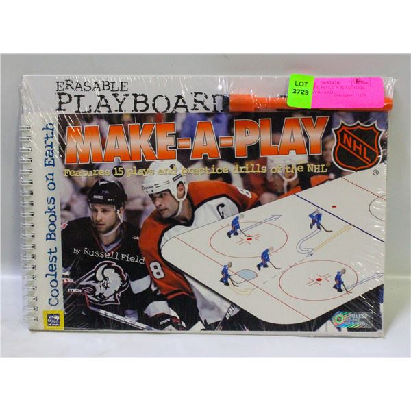 SEALED NHL MAKE A PLAY BOOK WITH PLAYBOARD