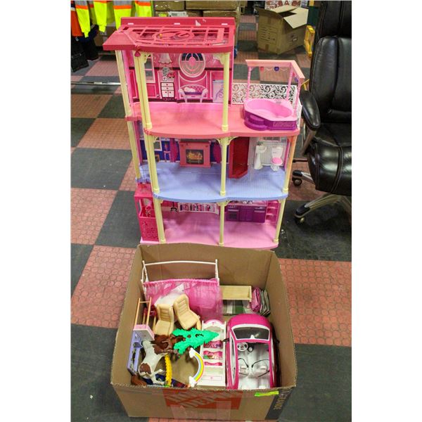 ESTATE 2009 GENUINE BARBIE DOLL HOUSE +