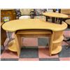 Image 1 : WOOD CURVED DESK WITH SHELVES