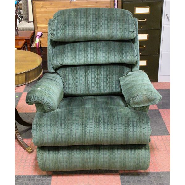GREEN LAZYBOY CHAIR RECLINER