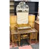 Image 1 : ANTIQUE VANITY WITH CABINET AND DRAWER ORNATE