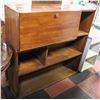 Image 1 : DARK WOOD CABINET WITH FOLD DOWN STORAGE