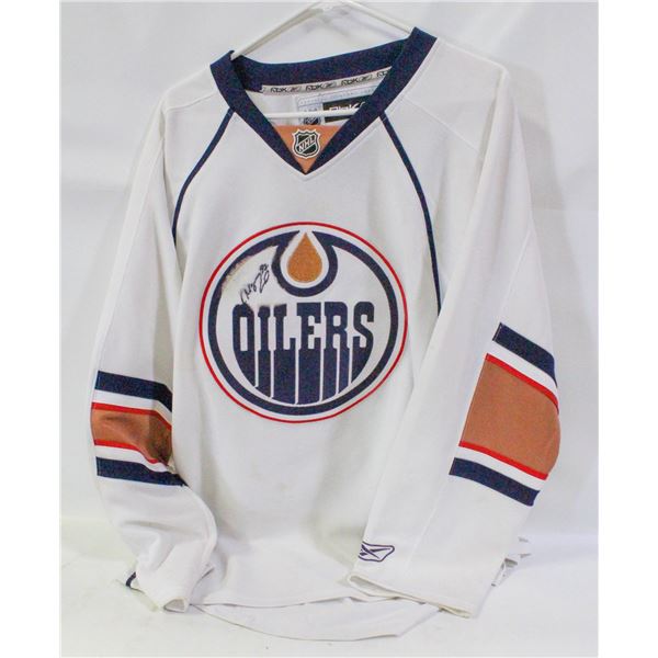 OILERS LARGE RBK JERSEY