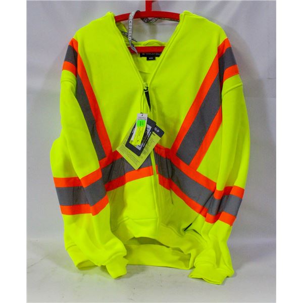 NEW MEDIUM HI VIS LEVEL 2 CLASS 2 HOODIE