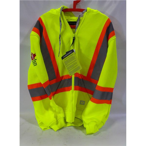 NEW MEDIUM HI VIS LEVEL 2 CLASS 2 HOODIE