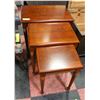 Image 1 : 3 WOODEN NESTING SIDE TABLES