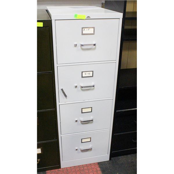 4 DRAWER GREY FILE CABINET