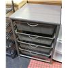 Image 1 : METAL MULTI DRAWER STORAGE RACK WITH WOOD TOP
