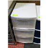 Image 1 : WHITE 4 DRAWER ROLLING WHITE CART