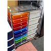 Image 1 : 15 DRAWER ROLLING CART RAINBOW COLOR
