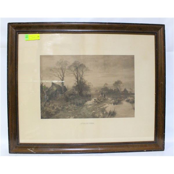 VINTAGE AFTER THE STORM FRAMED PRINT