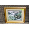 Image 1 : LOONS IN THE WATER PRINT FRAMED