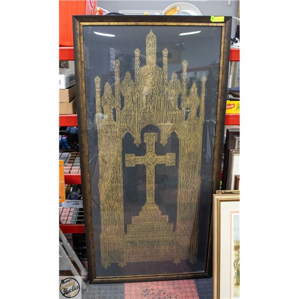 BRASS RUBBING 33”W X 47`H