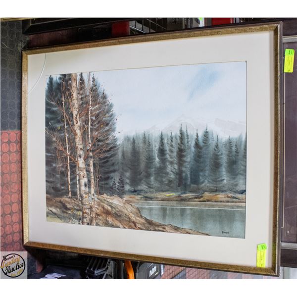 RON FINCH WATERCOLOR 37”W X 29” H