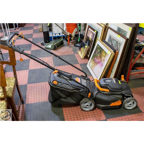 WORKX 40V ELECTRIC LAWN MOWER MODEL WG743