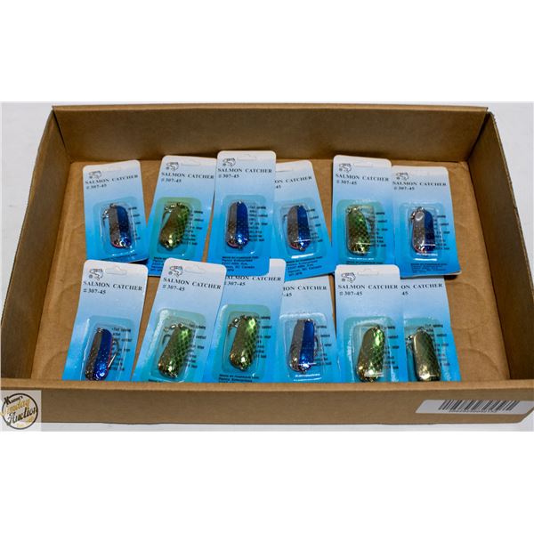 12 NEW ASSORTED FISHING HOOKS JACKFISH/SALMON