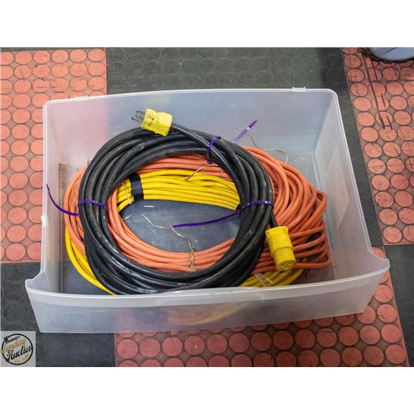 LOT OF 3 HEAVY DUTY OUTDOOR EXTENSION