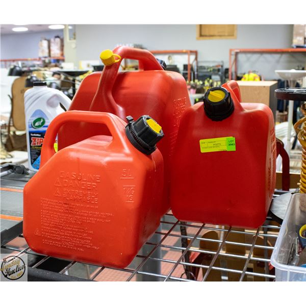 3 GAS CANS 20/10/5/L
