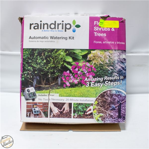 RAINDRIP AUTOMATIC WATER KIT IN BOX