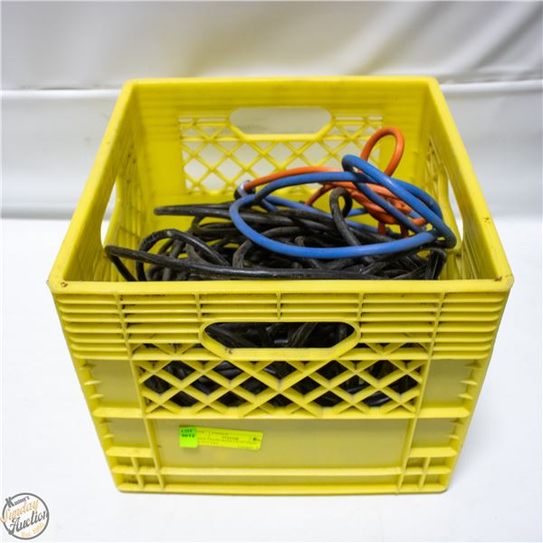 MILK CRATE WITH 2 X 25" FOOT HEAVY EXT.
