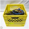 Image 1 : MILK CRATE WITH 2 X 25" FOOT HEAVY EXT.