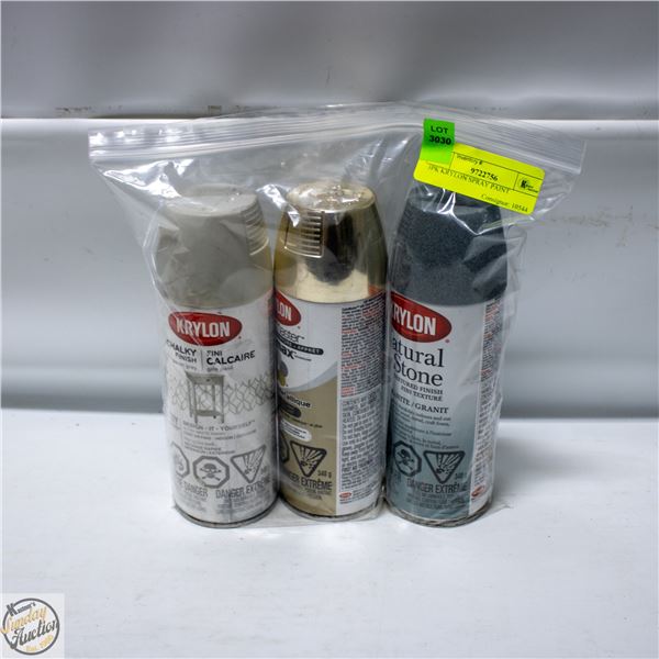 3PK KRYLON SPRAY PAINT