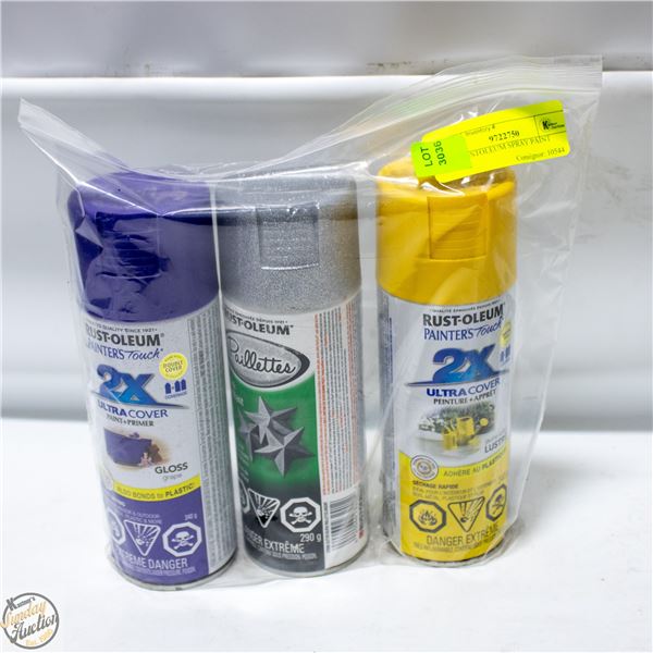3PK RUSTOLEUM SPRAY PAINT