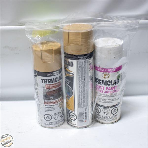 3PK TREMCLAD SPRAY PAINT