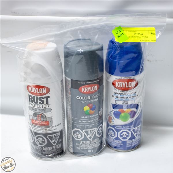 3PK KRYLON SPRAY PAINT