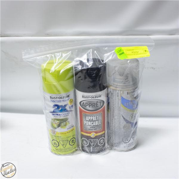 3PK RUSTOLEUM SPRAY PAINT