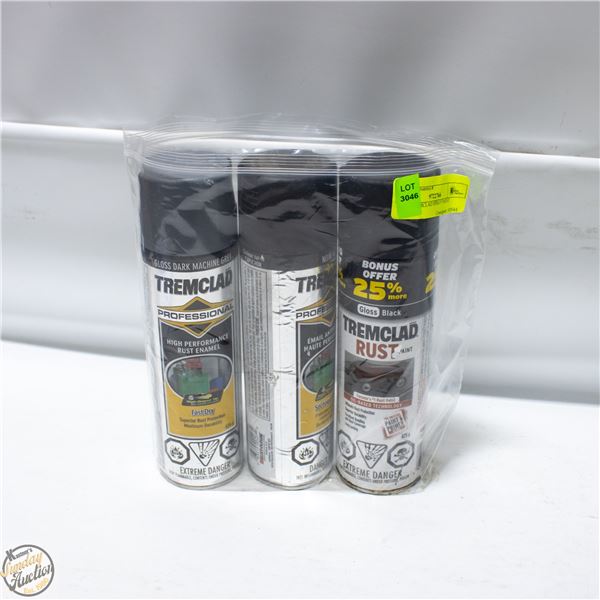 3PK TREMCLAD SPRAY PAINT