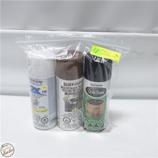 3PK RUSTOLEUM SPRAY PAINT