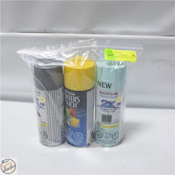 3PK RUSTOLEUM SPRAY PAINT