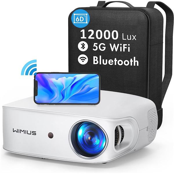 WiMiUS 5G WiFi Bluetooth K1 Projector - Open Box Return (Tested)