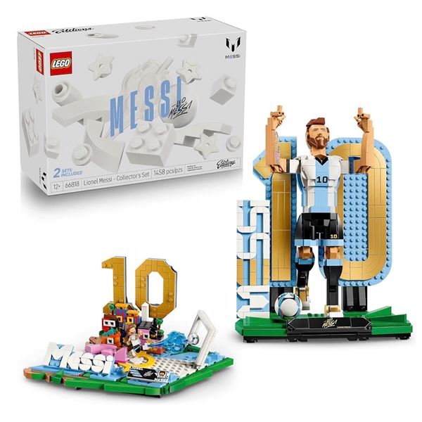BNIB LEGO Editions Lionel Messi - RV: $139.98 - Collector's Set Co-Pack (#66818)